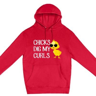 Chicks Dig My Curls Hair Premium Pullover Hoodie