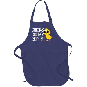 Chicks Dig My Curls Hair Full-Length Apron With Pockets