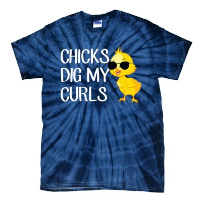 Chicks Dig My Curls Hair Tie-Dye T-Shirt