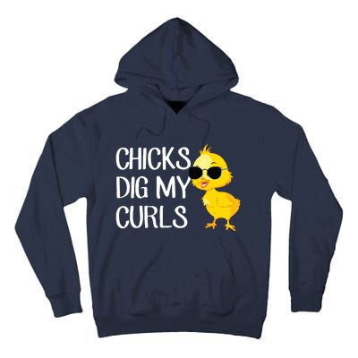 Chicks Dig My Curls Hair Tall Hoodie