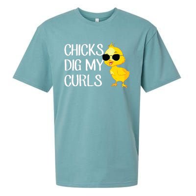 Chicks Dig My Curls Hair Sueded Cloud Jersey T-Shirt