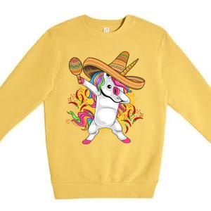 Cinco De Mayo Dabbing Unicorn Premium Crewneck Sweatshirt