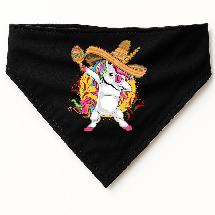 Cinco De Mayo Dabbing Unicorn USA-Made Doggie Bandana