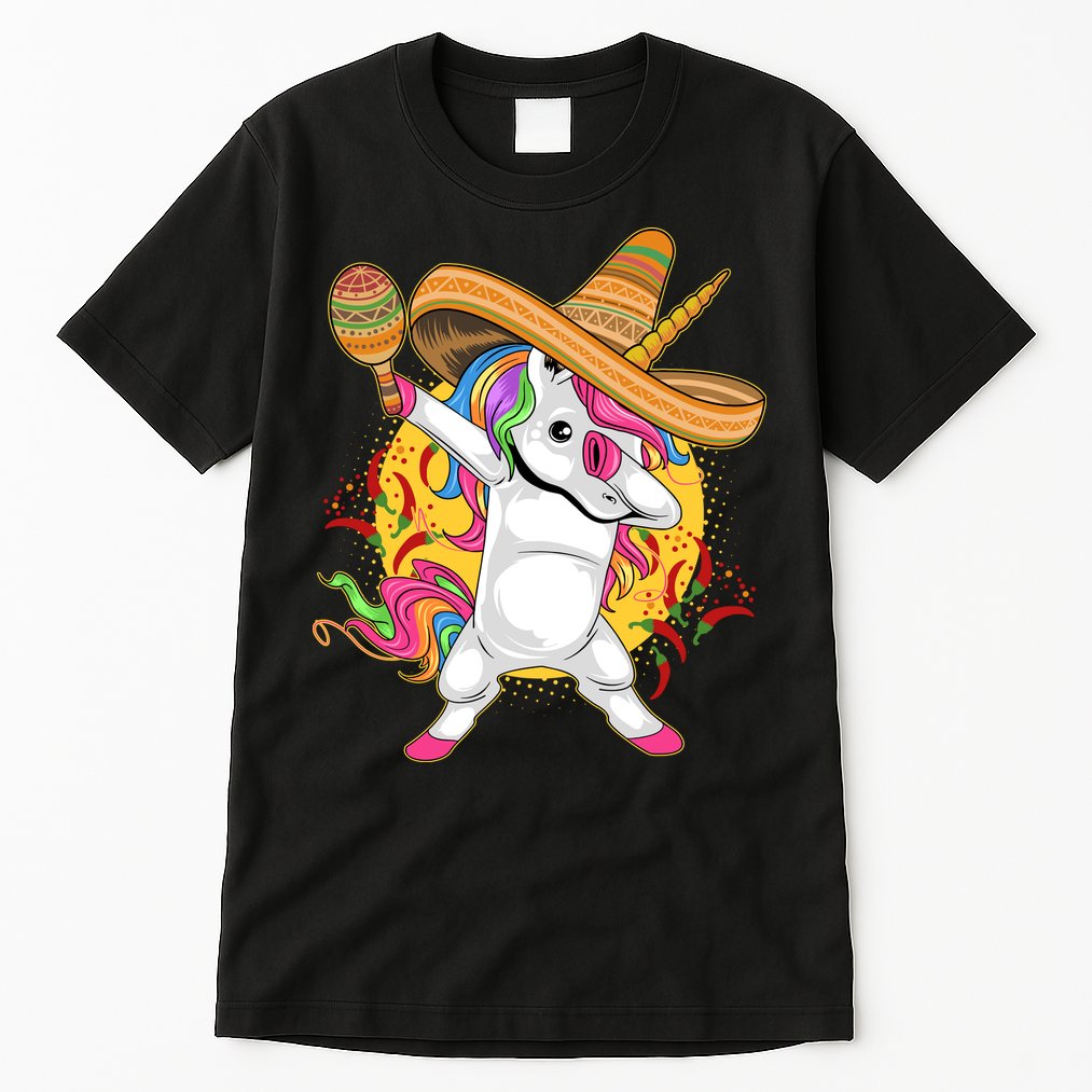 Cinco De Mayo Dabbing Unicorn Tall T-Shirt