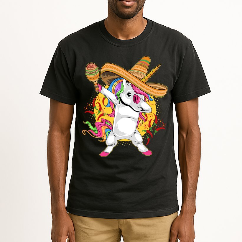 Cinco De Mayo Dabbing Unicorn Tall T-Shirt