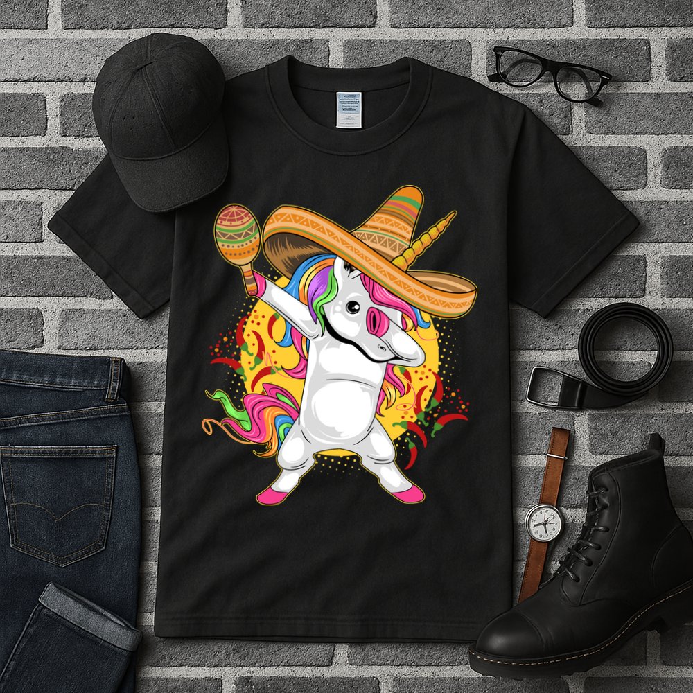 Cinco De Mayo Dabbing Unicorn Tall T-Shirt