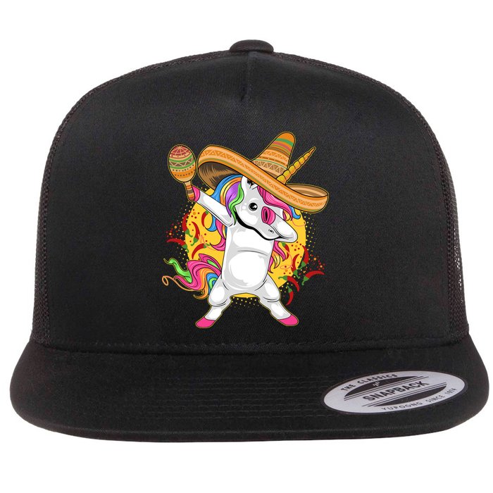 Cinco De Mayo Dabbing Unicorn Flatbill Hat