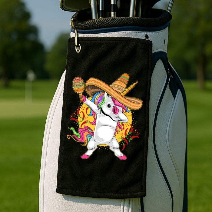 Cinco De Mayo Dabbing Unicorn Golf Towel