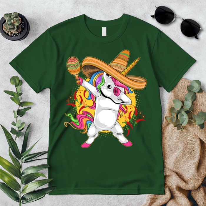 Cinco De Mayo Dabbing Unicorn Premium T-Shirt