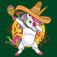 Cinco De Mayo Dabbing Unicorn Premium T-Shirt