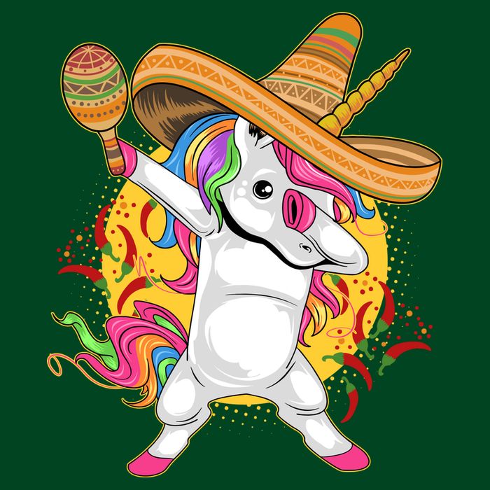 Cinco De Mayo Dabbing Unicorn Premium T-Shirt