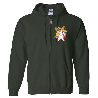 Cinco De Mayo Dabbing Unicorn Full Zip Hoodie