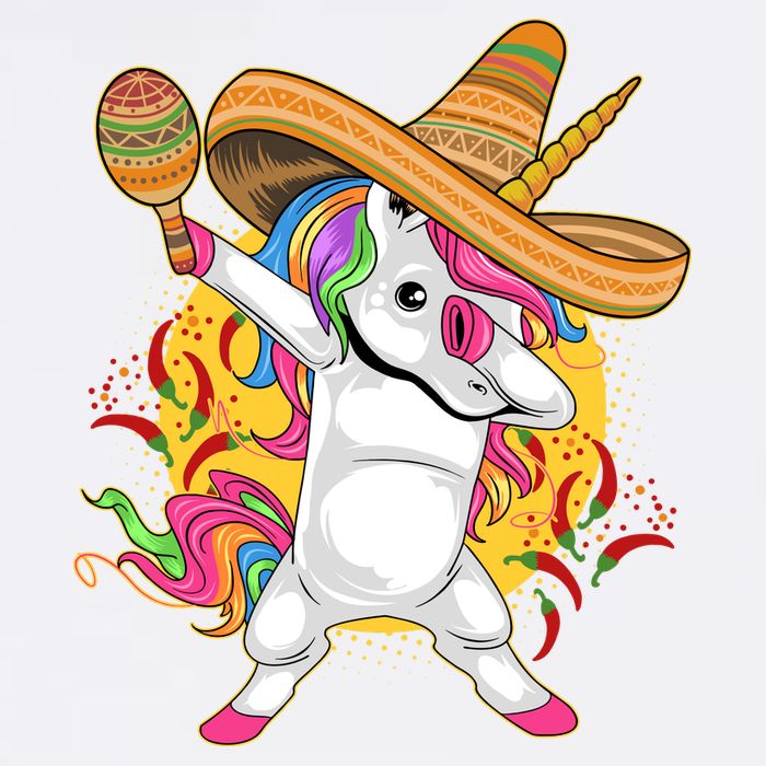 Cinco De Mayo Dabbing Unicorn Garment-Dyed Sweatshirt