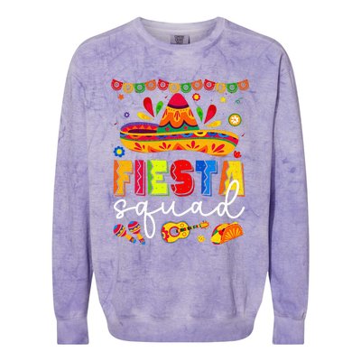 Cinco De Mayo Fiesta Squad Family Colorblast Crewneck Sweatshirt