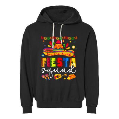 Cinco De Mayo Fiesta Squad Family Garment-Dyed Fleece Hoodie