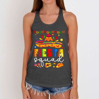 Cinco De Mayo Fiesta Squad Family Women's Knotted Racerback Tank