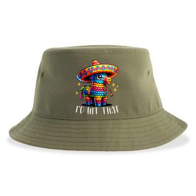 Cinco De Mayo Funny Ideas ID Hit That Pinata Sustainable Bucket Hat