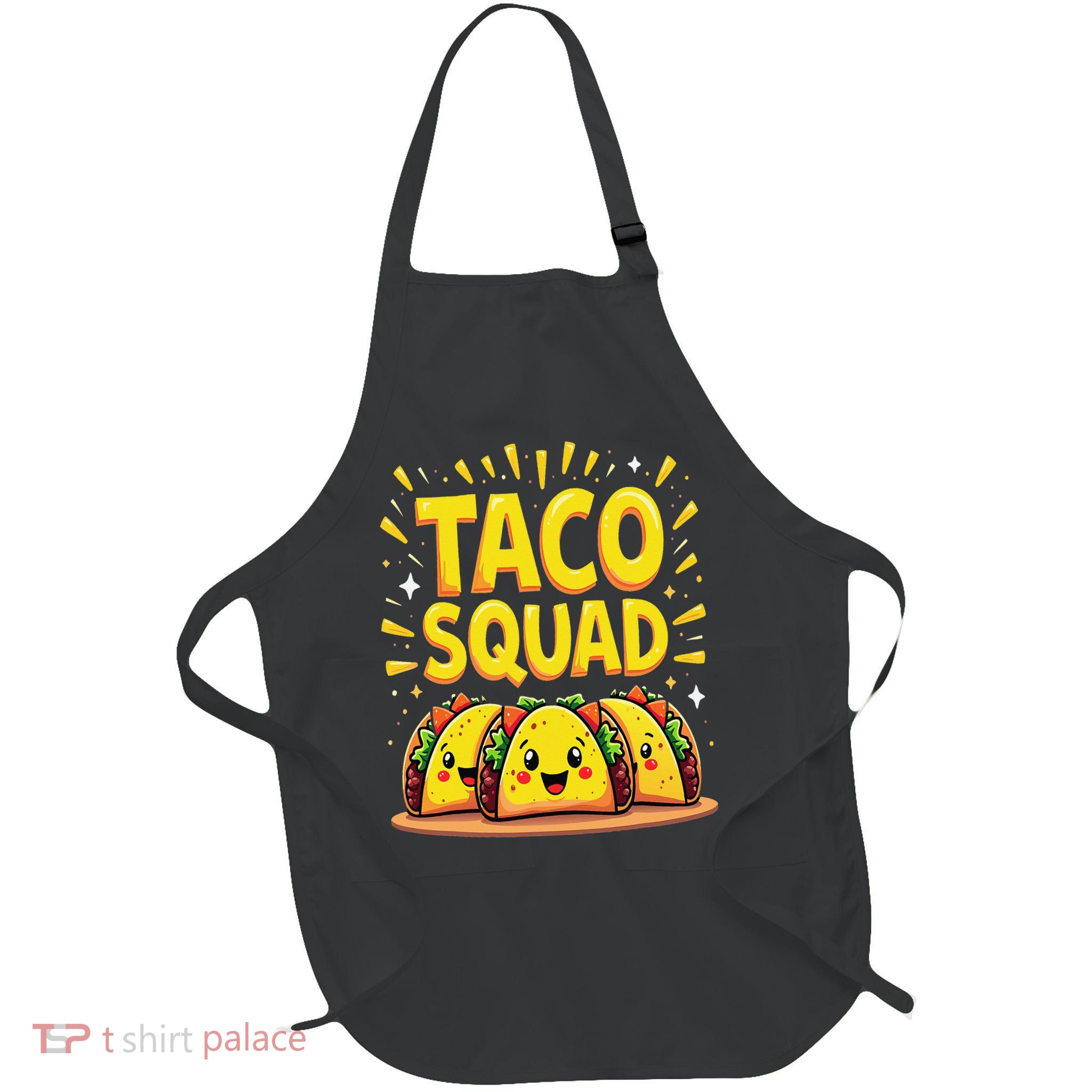 Cinco De Mayo Taco Squad Mexican Party Food Fiesta Vibes Full-Length Apron With Pockets
