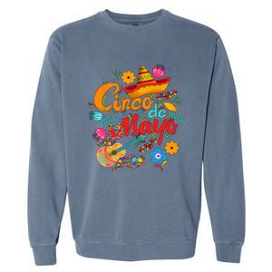 Cinco De Mayo, Funny Mexican Fiesta 5 De Mayo Garment-Dyed Sweatshirt