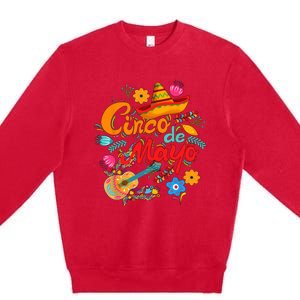 Cinco De Mayo, Funny Mexican Fiesta 5 De Mayo Premium Crewneck Sweatshirt