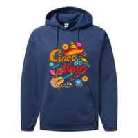 Cinco De Mayo, Funny Mexican Fiesta 5 De Mayo Performance Fleece Hoodie