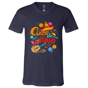 Cinco De Mayo, Funny Mexican Fiesta 5 De Mayo V-Neck T-Shirt