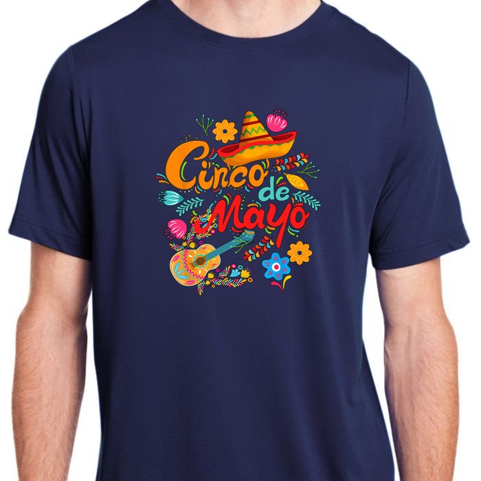 Cinco De Mayo, Funny Mexican Fiesta 5 De Mayo Adult ChromaSoft Performance T-Shirt