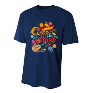 Cinco De Mayo, Funny Mexican Fiesta 5 De Mayo Performance Sprint T-Shirt