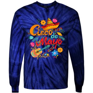 Cinco De Mayo, Funny Mexican Fiesta 5 De Mayo Tie-Dye Long Sleeve Shirt