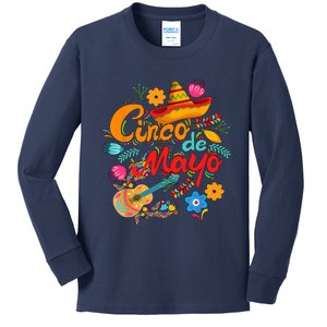 Cinco De Mayo, Funny Mexican Fiesta 5 De Mayo Kids Long Sleeve Shirt