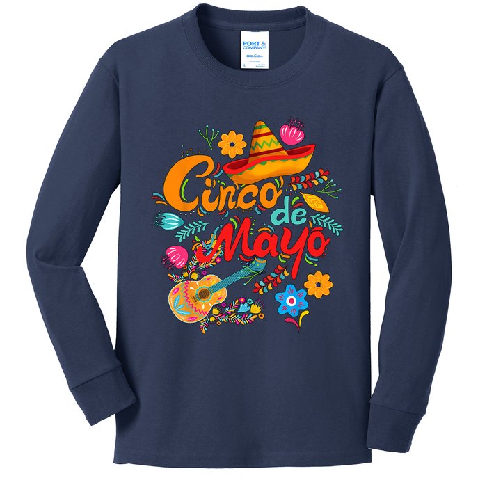 Cinco De Mayo, Funny Mexican Fiesta 5 De Mayo Kids Long Sleeve Shirt