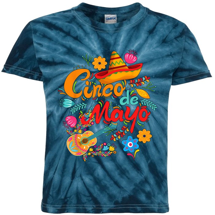 Cinco De Mayo, Funny Mexican Fiesta 5 De Mayo Kids Tie-Dye T-Shirt