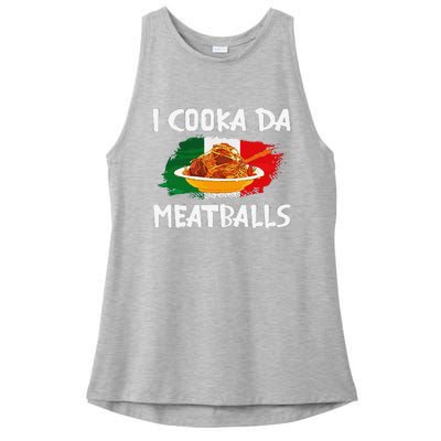 Cooka Da Meatball Funny Italian Slang Italy Food Spaghetti  Ladies PosiCharge Tri-Blend Wicking Tank