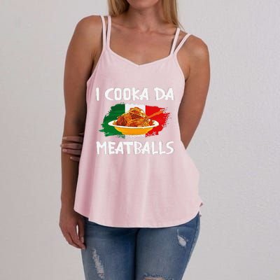 Cooka Da Meatball Funny Italian Slang Italy Food Spaghetti  Women's Strappy Tank