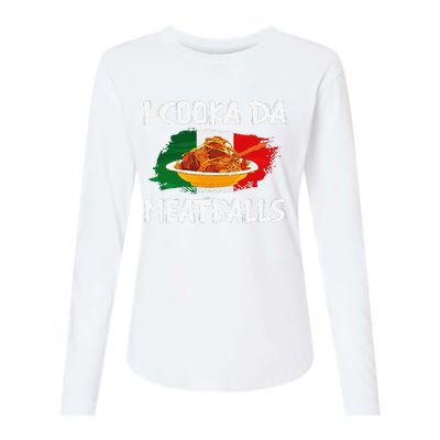 Cooka Da Meatball Funny Italian Slang Italy Food Spaghetti  Womens Cotton Relaxed Long Sleeve T-Shirt