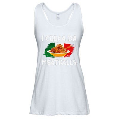 Cooka Da Meatball Funny Italian Slang Italy Food Spaghetti  Ladies Essential Flowy Tank