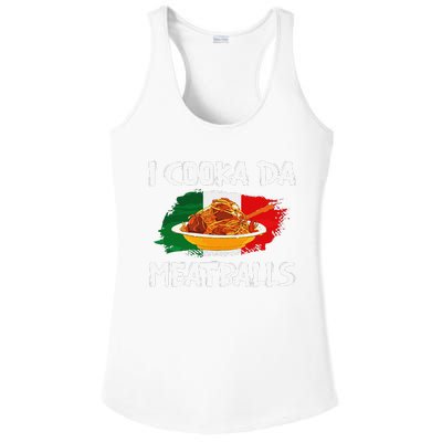 Cooka Da Meatball Funny Italian Slang Italy Food Spaghetti  Ladies PosiCharge Competitor Racerback Tank