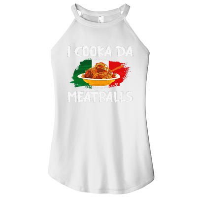 Cooka Da Meatball Funny Italian Slang Italy Food Spaghetti  Women's Perfect Tri Rocker Tank