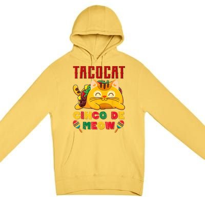 Cinco De Meow Taco Cat, Mexican Cinco De Mayo Cat Lovers Premium Pullover Hoodie