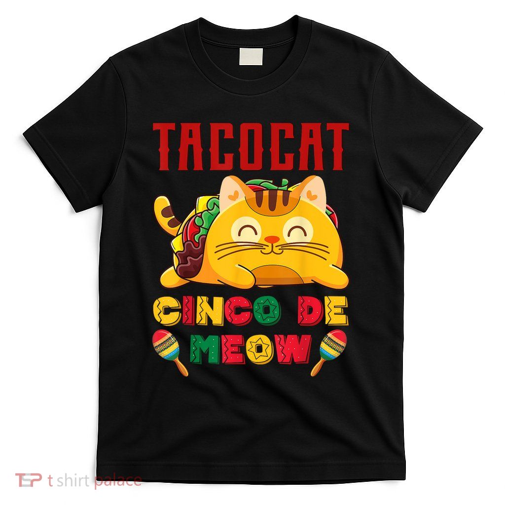 Cinco De Meow Taco Cat, Mexican Cinco De Mayo Cat Lovers T-Shirt