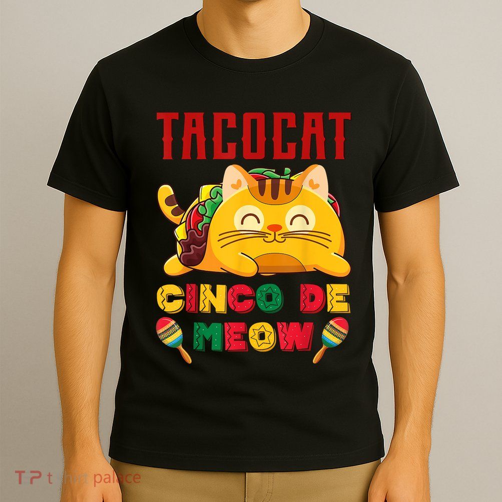 Cinco De Meow Taco Cat, Mexican Cinco De Mayo Cat Lovers T-Shirt