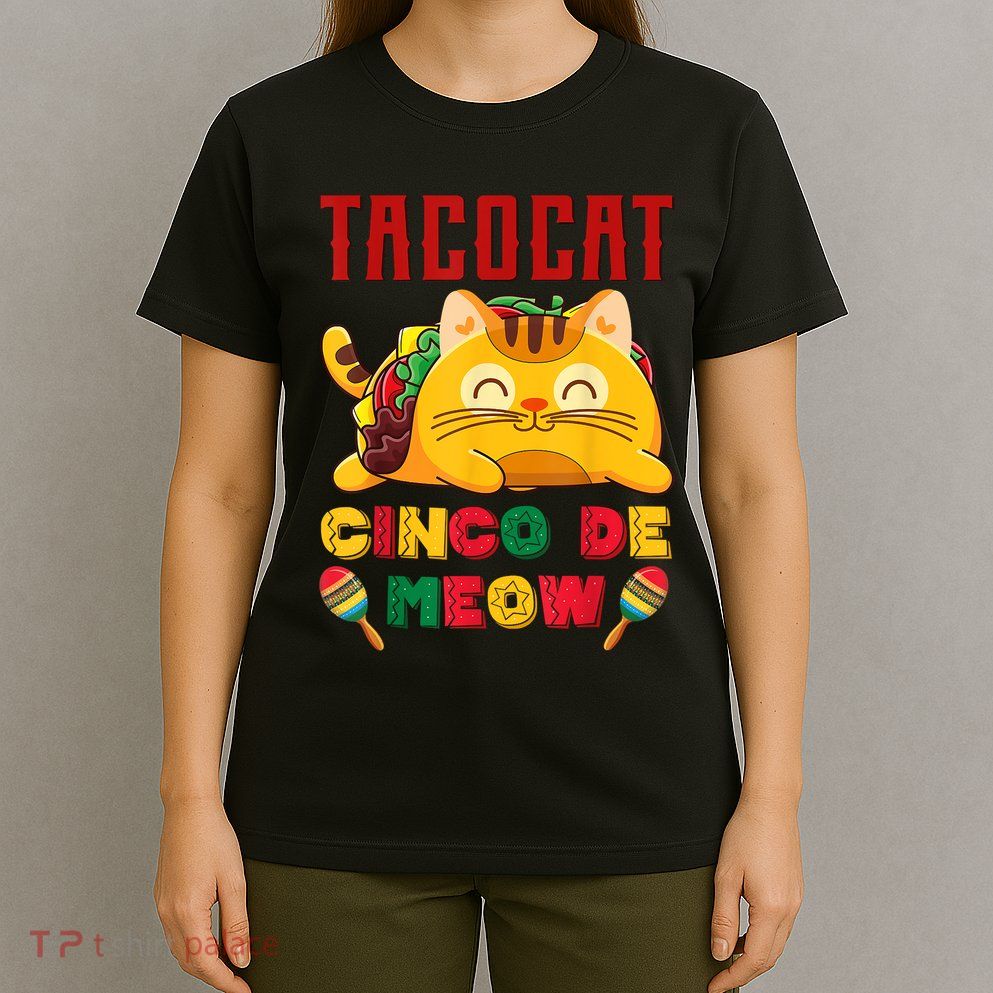 Cinco De Meow Taco Cat, Mexican Cinco De Mayo Cat Lovers T-Shirt