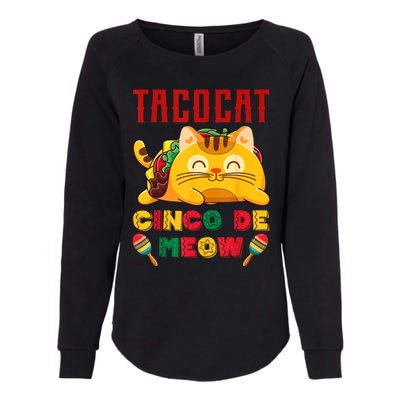 Cinco De Meow Taco Cat, Mexican Cinco De Mayo Cat Lovers Womens California Wash Sweatshirt