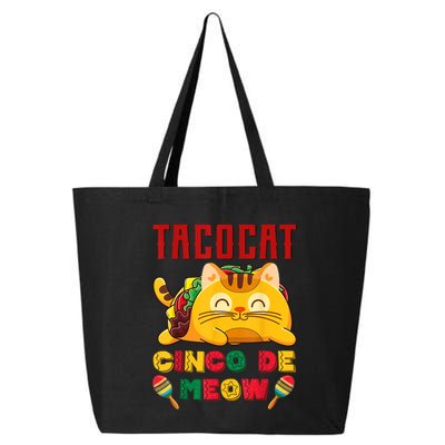 Cinco De Meow Taco Cat, Mexican Cinco De Mayo Cat Lovers 25L Jumbo Tote