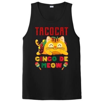 Cinco De Meow Taco Cat, Mexican Cinco De Mayo Cat Lovers PosiCharge Competitor Tank