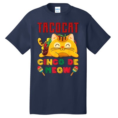 Cinco De Meow Taco Cat, Mexican Cinco De Mayo Cat Lovers Tall T-Shirt