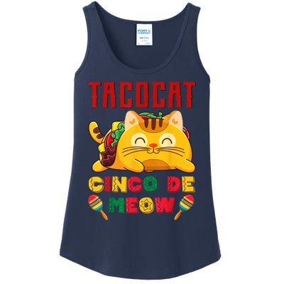 Cinco De Meow Taco Cat, Mexican Cinco De Mayo Cat Lovers Ladies Essential Tank