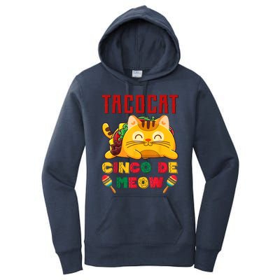 Cinco De Meow Taco Cat, Mexican Cinco De Mayo Cat Lovers Women's Pullover Hoodie