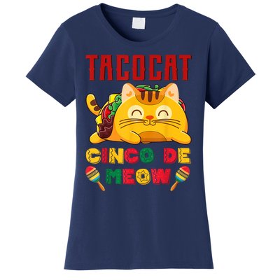 Cinco De Meow Taco Cat, Mexican Cinco De Mayo Cat Lovers Women's T-Shirt