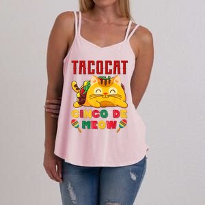 Cinco De Meow Taco Cat, Mexican Cinco De Mayo Cat Lovers Women's Strappy Tank